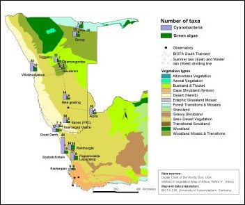 click here to view Map 1 - Diversity of BSC taxa